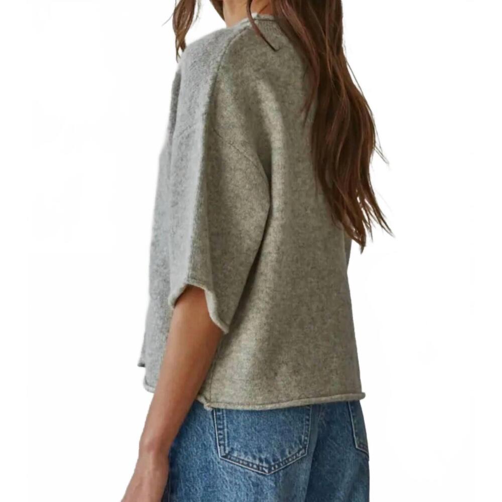 NEW BY TOGETHER quinn knitted cardigan in heather grey - Picture 4 of 4